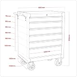 Sealey AP226B 6 Drawer Rollcab Black Ball Bearing Runners Workshop Tool Chest view 3