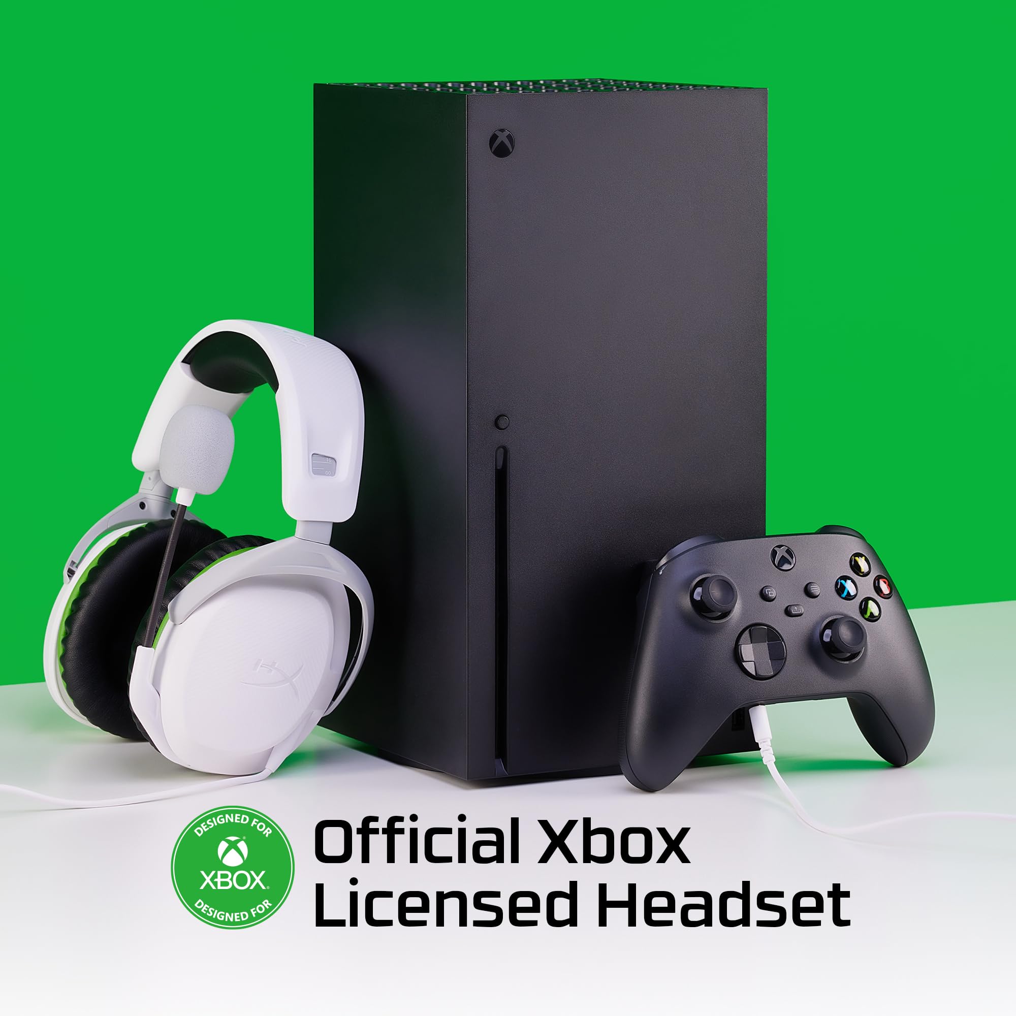 HyperX CloudX Stinger 2 – Gaming Headset for Xbox Licensed, Signature Comfort, Adjustable Headband, Wired, White