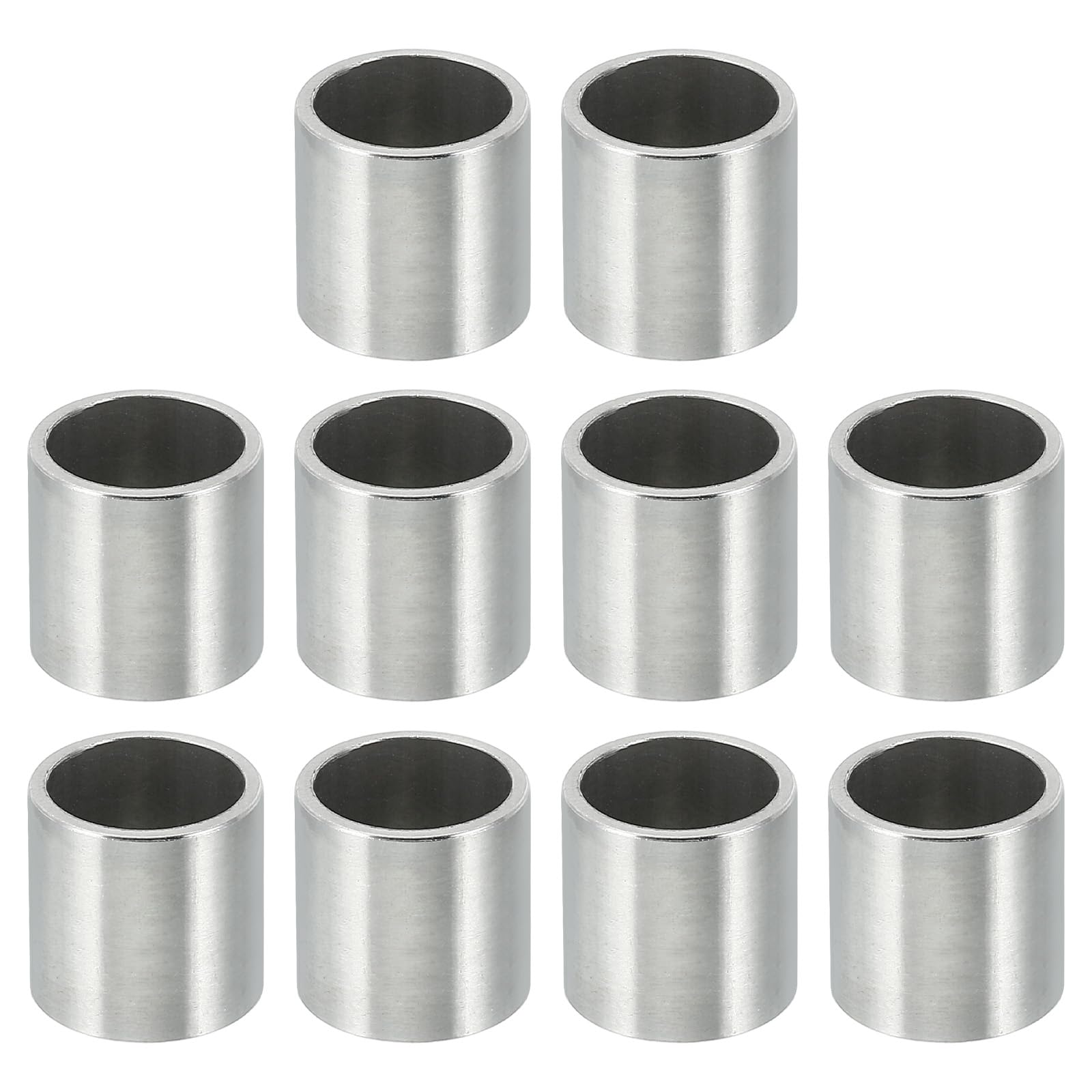 PATIKIL M10 Stainless Steel Spacers, 10 Pcs Metal Spacer Stainless Steel 10.2mm ID x 12mm OD x 12mm L Spacer Screw Standoff Round for 3/8" M10 Screw Bolts