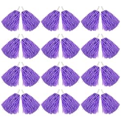 Hooshing 12PCS Pom Poms Cheerleading Purple Plastic