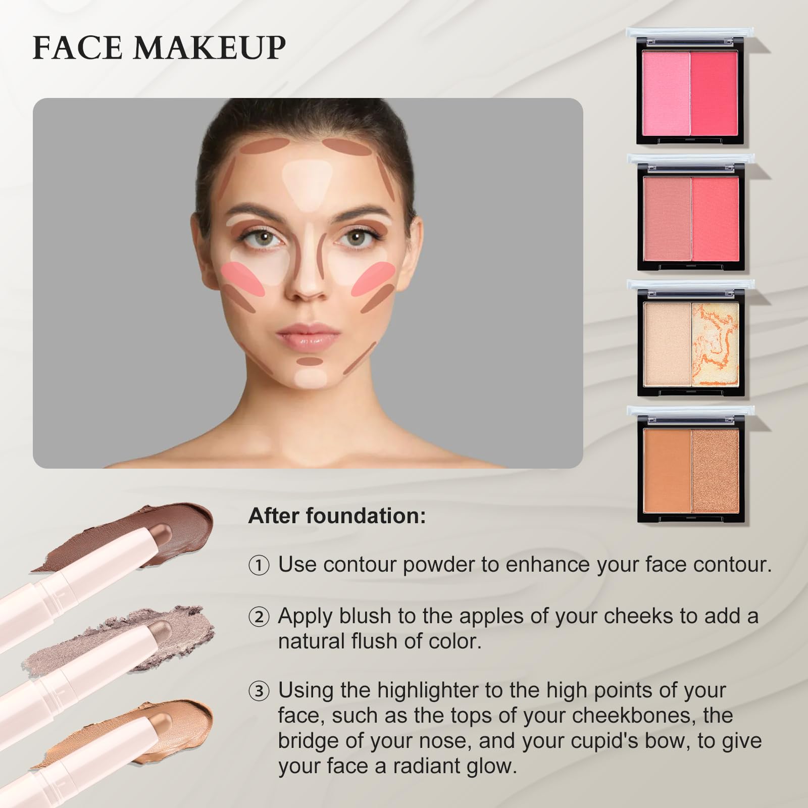 Color Nymph Professional Makeup Set for Teens, Girls & Women - Full Kit with Storage Train Case, Beginner Cosmetics Kit with Eyeshadow, Blush, Lipstick, Lipgloss, Mascara & Tools - Pink
