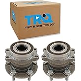 TRQ Rear Left and Right Wheel Bearing and Hub Assembly Set 2 Piece Compatible with 16-23 Subaru Crosstrek 14-18 Forester 15-21 Impreza 12-14 Impreza Limited Premium 13-15 XV Crosstrek