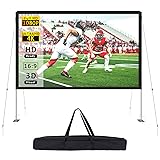 Projector Screen with Stand, HOPFROG 100 inch