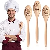 Soaoo Set of 3 Chili Cook Off Trophy Wooden Spoon Prizes Chili Engraved Cooking Spoons for 1st 2nd 3rd Cooking Competition Award(Carved at Spoon Surface)