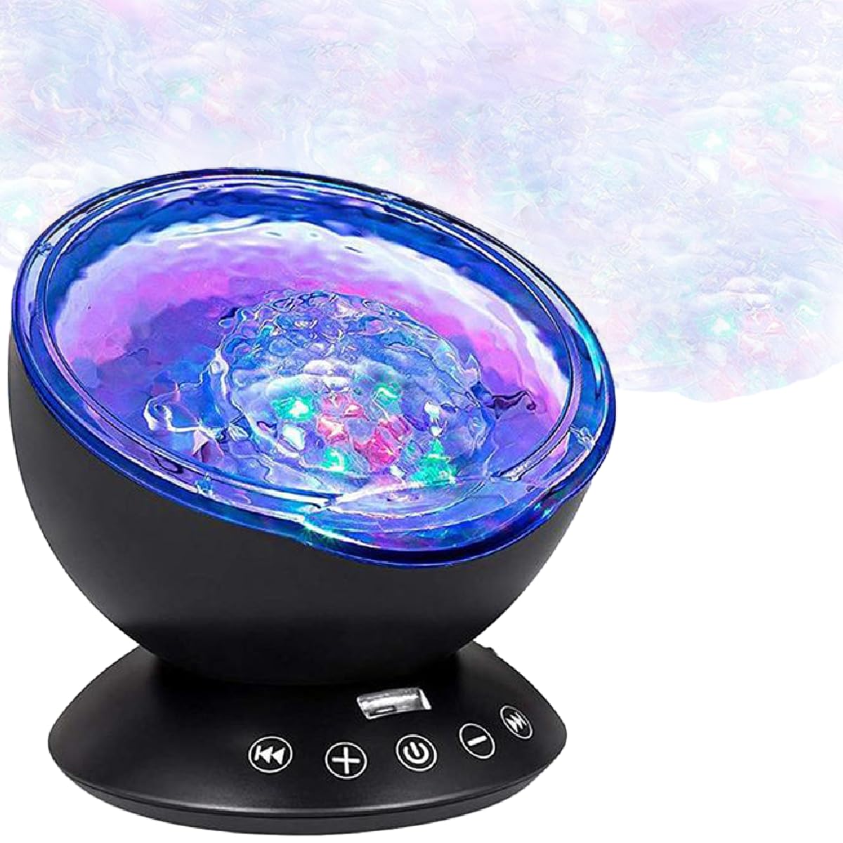 Photo 1 of Bright Autism Calming Sensory Sea Lamp - Night Light Projector for Kids, 7 Light Modes, Color Changing Music Player, Nature Relaxation Sounds