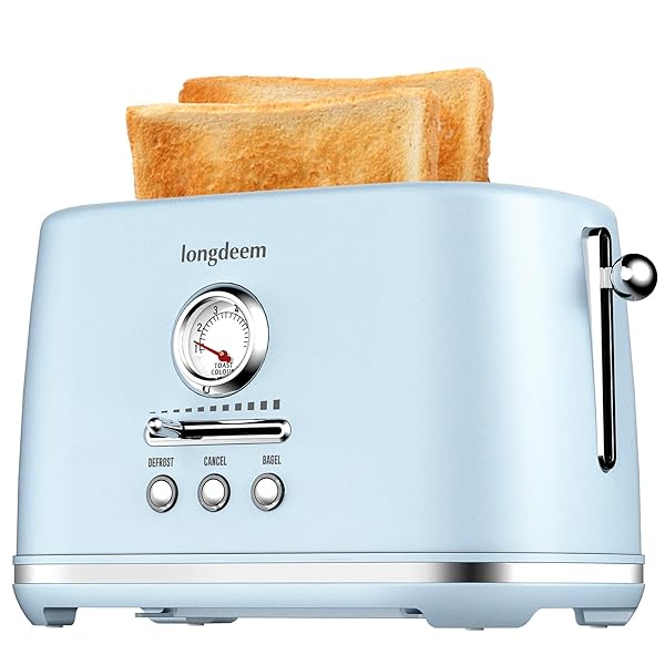 2 SLICE TOASTER, WIDE SLOTS, AUTO-OFF, & FROZEN...