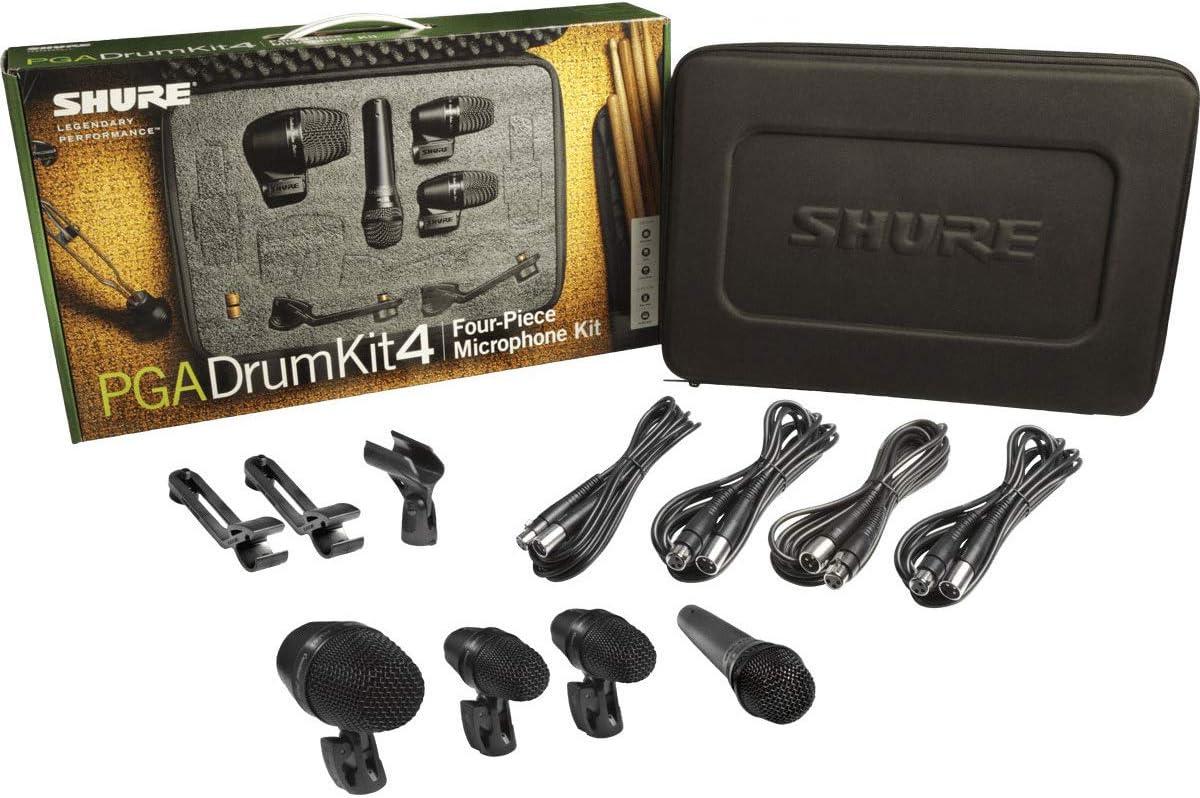 Shure PG ALTA 4-Piece Drum Microphone Kit (PGADRUMKIT4), black