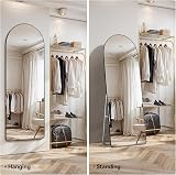 Warmiehomy Arched Full Length Mirror 165x60cm Floor Standing/Wall Hang view 6