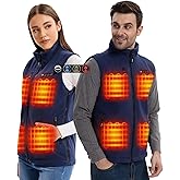 ARRIS Men`s Fleece Heated Vest + Womens Fleece Heated Vest Gift Combo with Battery Packs