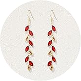 GAOKOXI Crystal Drop Earrings Cubic Zirconia Wedding Earrings for Bridal Bridesmaid Rhinestone Dangle Earrings for Women Prom Party Jewelry Gifts