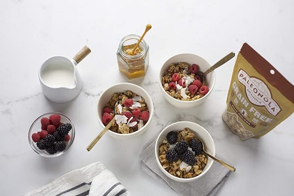 PALEONOLA PINA COLADA GRAIN FREE GRANOLA, 10 OZ RESEALABLE BAG (PACK OF 1) – GRAINLESS PALEO GRANOLA BLENDED WITH DRIED COCONUT, NUTS, SEEDS & PINEAPPLES – LOW CARB GLUTEN & DAIRY FREE, NON-GMO SNACK