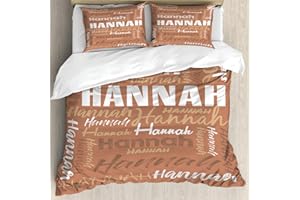 ZBIGTEE Beautiful Custom Bedding Set, Personalized Name Bedspread Twin Full Queen King, Personalized Name Blanket 3 Pcs Bed Set With Name on It Bedding, Custom Name Room Decor, Gifts for Boys, Girls (Orange)