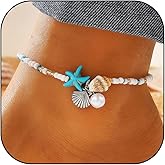 Frodete Starfish Dress Ankle Bracelets for Women Sea Shell Jewelry Starfish Charm Anklets for Women Trendy 2025