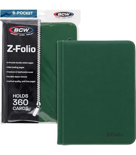 Amazon.com: BCW Z-Folio LX Zipper Portfolio - Premium Green
