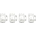 Kikkerland Mason Jar Shot Glasses, Set of 4, 1Fl oz