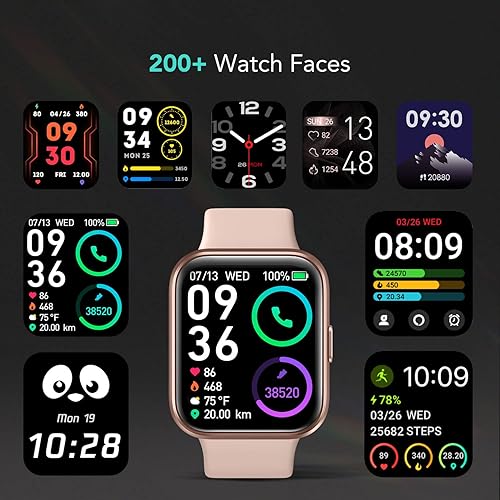 SKG Smart Watch for Men Women Android iPhone, with Alexa Built-in