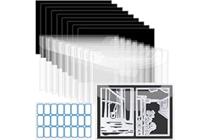 Csyidio 21 Pcs Clear Stamp and 9.4 x 7 inch Die Storage Bag with Rubber Magnetic Sheets Resealable Storage Pocket Large Envelope Case Cutting Dies Stencil Organizer for Card Making