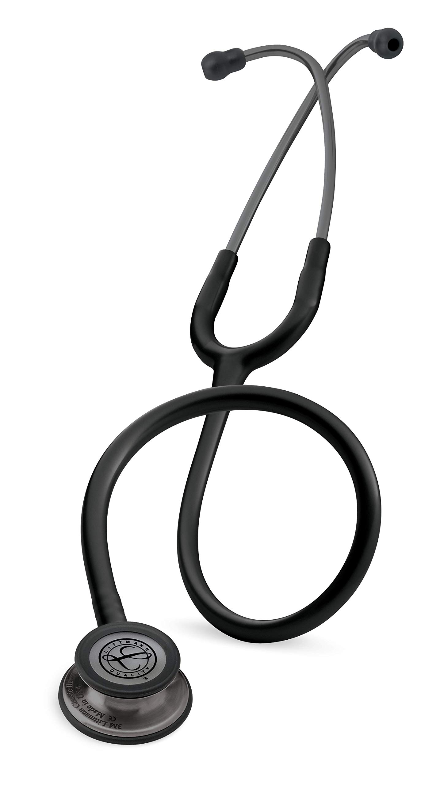3M Littmann Classic III Monitoring Stethoscope, SmokeFinish, Black