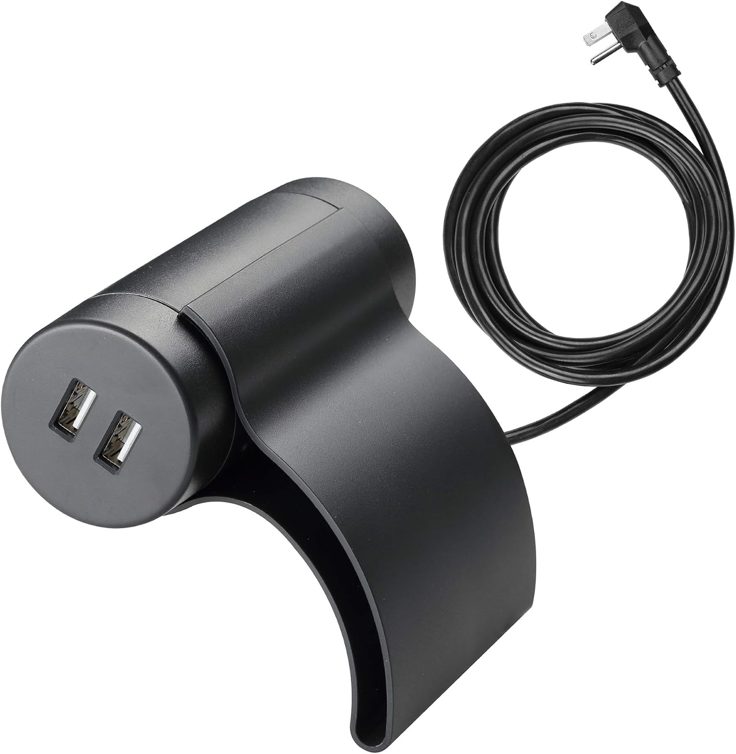 link2home sofa socket 10ft extension cord 1 outlet 2 ports 3 1a usb with low profile plug dark grey