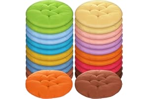 Tinideya 24 Pcs Round Floor Cushions Floor Pillows Meditation Seat Pillows Flexible Seating for Adults Kids, Chair Cushions for Classroom, Nursery, Living Room, Yoga(Medium 15.7 Inch,Colorful)