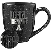 Rico Industries NCAA Appalachian State Mountaineers "Define The Moment" 16 oz Team Color Laser Engraved Speckled Ceramic Coffee Mug