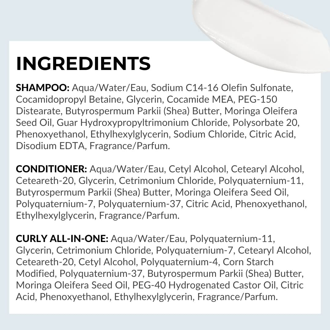 LUS Brands Love Ur Curls for Curly Hair, 3Step System Shampoo and