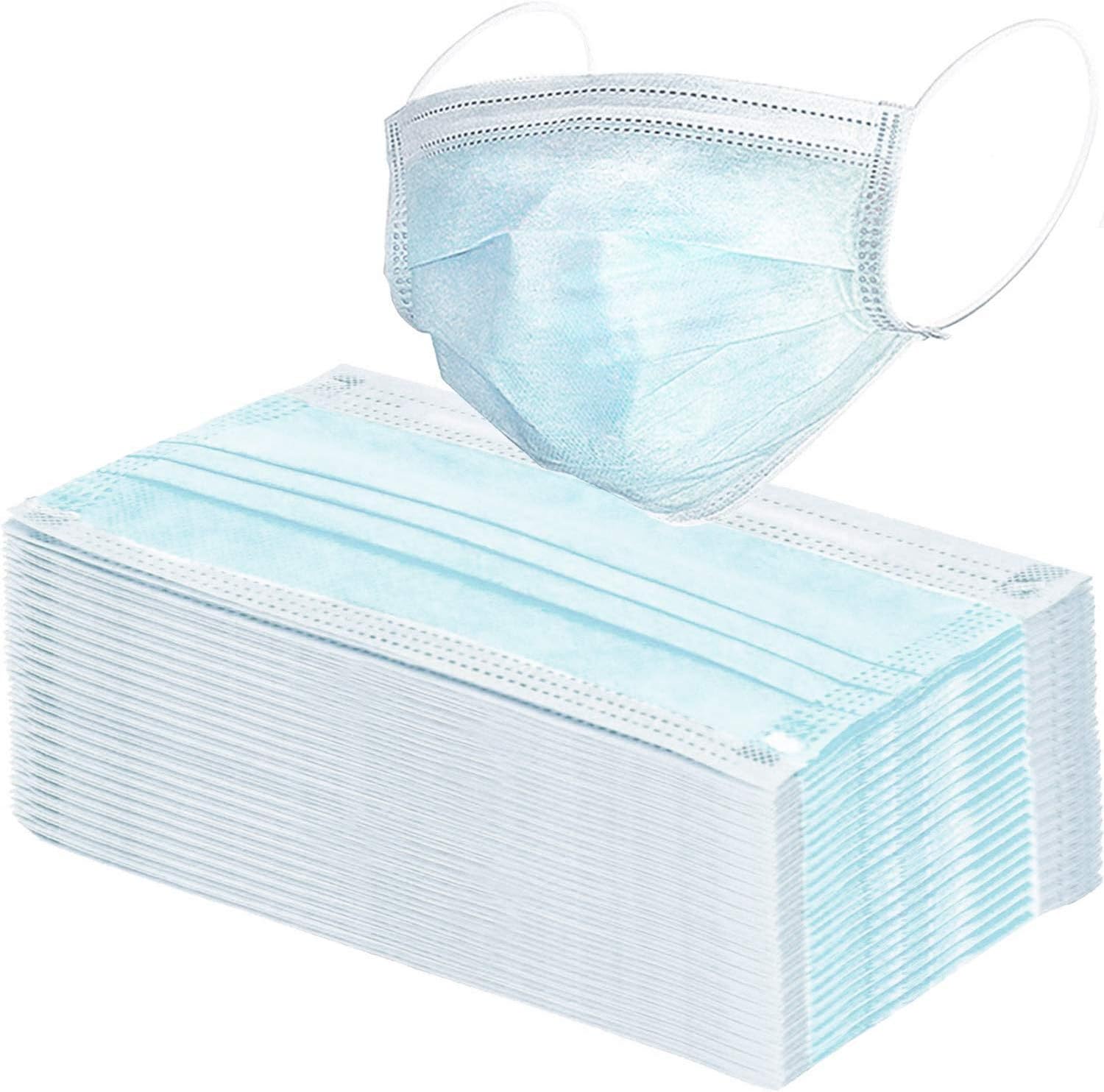 (10 Pack) Disposable Sanitary Face Masks - Great for Painters, Construction Workers, and Dentists, Thick Mask with Comfortable Ear loop, Help Protect Against Germs, Bacteria, and Air Pollution