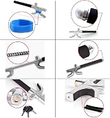 Tevlaphee Steering Wheel Lock Universal Heavy Duty 3 Keys Black view 7