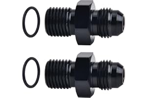 EVIL ENERGY 6AN Male Flare to M14 x 1.5mm Male Metric Fitting Adapter Aluminium Alloy 2PCS