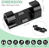 URAQT Cable Tidy Clips 40PCS Self-Adhesive Wire Clips Black Cable Holder view 3