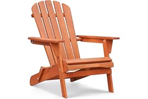 RKVPCNE Wood Adirondack Chair Outdoor Chairs Patio Chairs Lawn Chair Wooden Patio Folding Chair for Outside Porch Chair Fire Pit Chairs for Garden Backyard Pool Balcony Lounge Wood Outdoor Patio Furniture