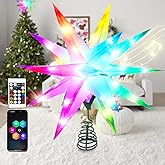 Moravian Star Tree Topper,16inch Moravian Star Outdoor Light Bluetooth App & Remote Control Star Lights,LED Christmas Star Tree Topper Color Changing Christmas Star Light Outdoor Indoor Decorate