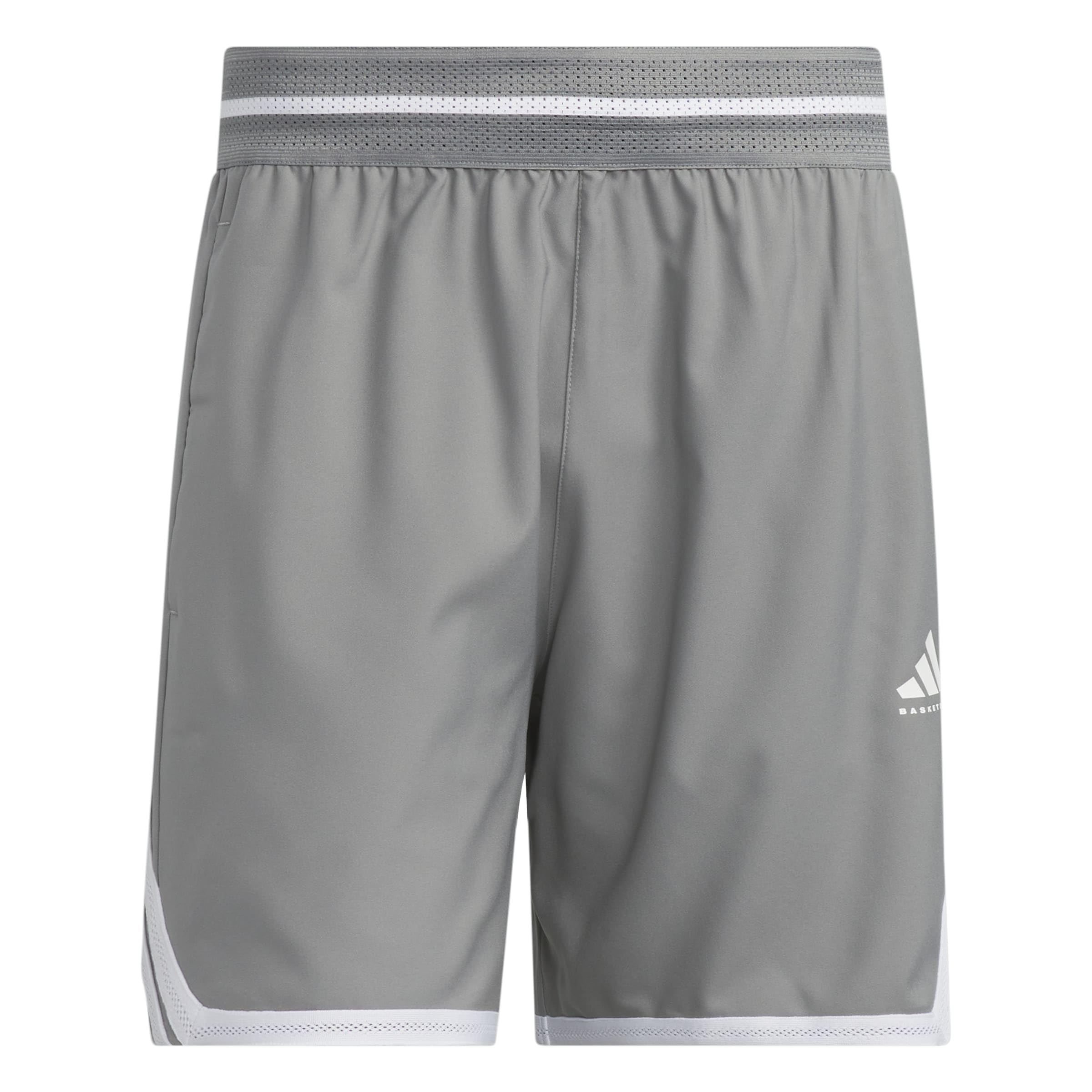 adidas Men’s CrazyLite Basketball Shorts, Grey/White, XX-Large/7″