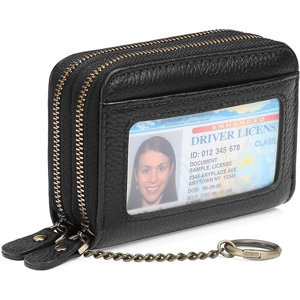 Monedero Para Mujer De Piel Genuina Doble Boquilla Grande | Cuotas Sin