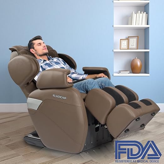 RELAXONCHAIR MK-II Plus [Redesigned] Full Massage Chair with Built Heating and Air Massage System (Chocolate)
