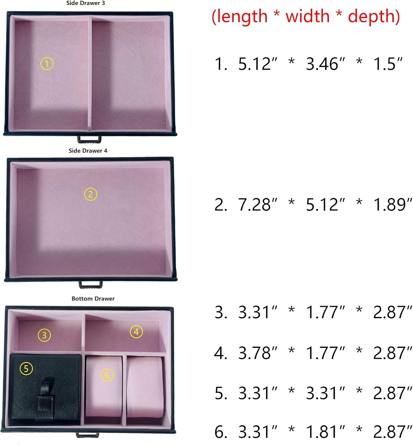 Kendal Huge Leather Jewelry Box Case Storage with a Travel Case and Lock LJCSKM5BK: Home & Kitchen
