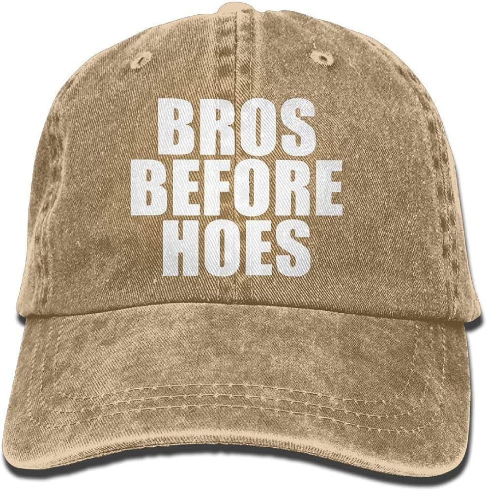 Mens/Womens Bros Before Hoes Cotton Adjustable Denim Baseball cap