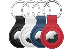 JETech Silicone Case for AirTag 2nd/1st Generation (2026/2021) with Keychain, Protective Air Tag Holder, Portable Keyring Cov