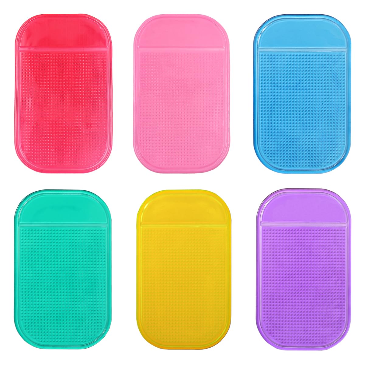 NUZAMAS Set of 6 Diamond Painting Mat Anti-Slip Painting Accessories Holding Tray Sticky Gel Pad Diamond Art Accessories Tools for Diamond Painting 14.2x8.3x0.2CM