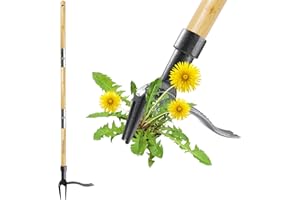 BellaJoyz Weed Puller Tool – 3-Section Stand Up Heavy Duty Root Remover, Effortless Lawn Care for Seniors & Gardeners, 45" Garden Hand Weeding Tool, No Bending, Kills Dandelions & Thistles Permanently
