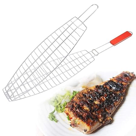 Others DEZIINE Fresh BBQ Clip Folder Grill Single Fish Meat Hinged Basket