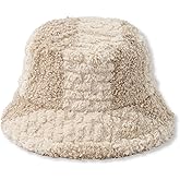 LumiSyne Winter Sherpa Bucket Hat Women Men Fluffy Bucket Hat Color Blocked Check Pattern Adjustable Fashion Warm Winter Hat