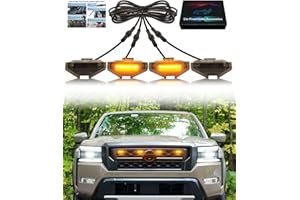 OKLSG LED Grill Lights for Nissan Frontier 2022 2023 2024 Raptor Lights for Frontier S SV Pro4x OEM Grille Amber Lamp