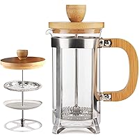 12 oz French Press Coffee/Tea Maker Single Server by Sivaphe Small Espresso Press with Stainless Steel Filter 0.35L High…