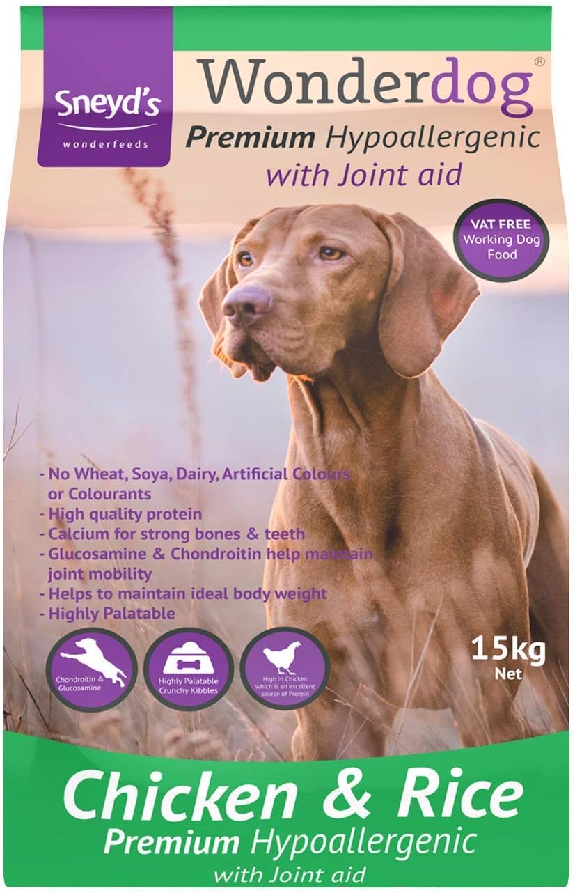 Wonderdog Hypoallergenic Dry Dog Food Chicken & Rice for Sensitive Stomachs & Dietary Sensitivities, 15 kg (Pack of 1)