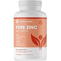 Pure Micronutrients Zinc Supplement, Natural Zinc Glycinate Supplements, (Chelated) 25mg, 120
