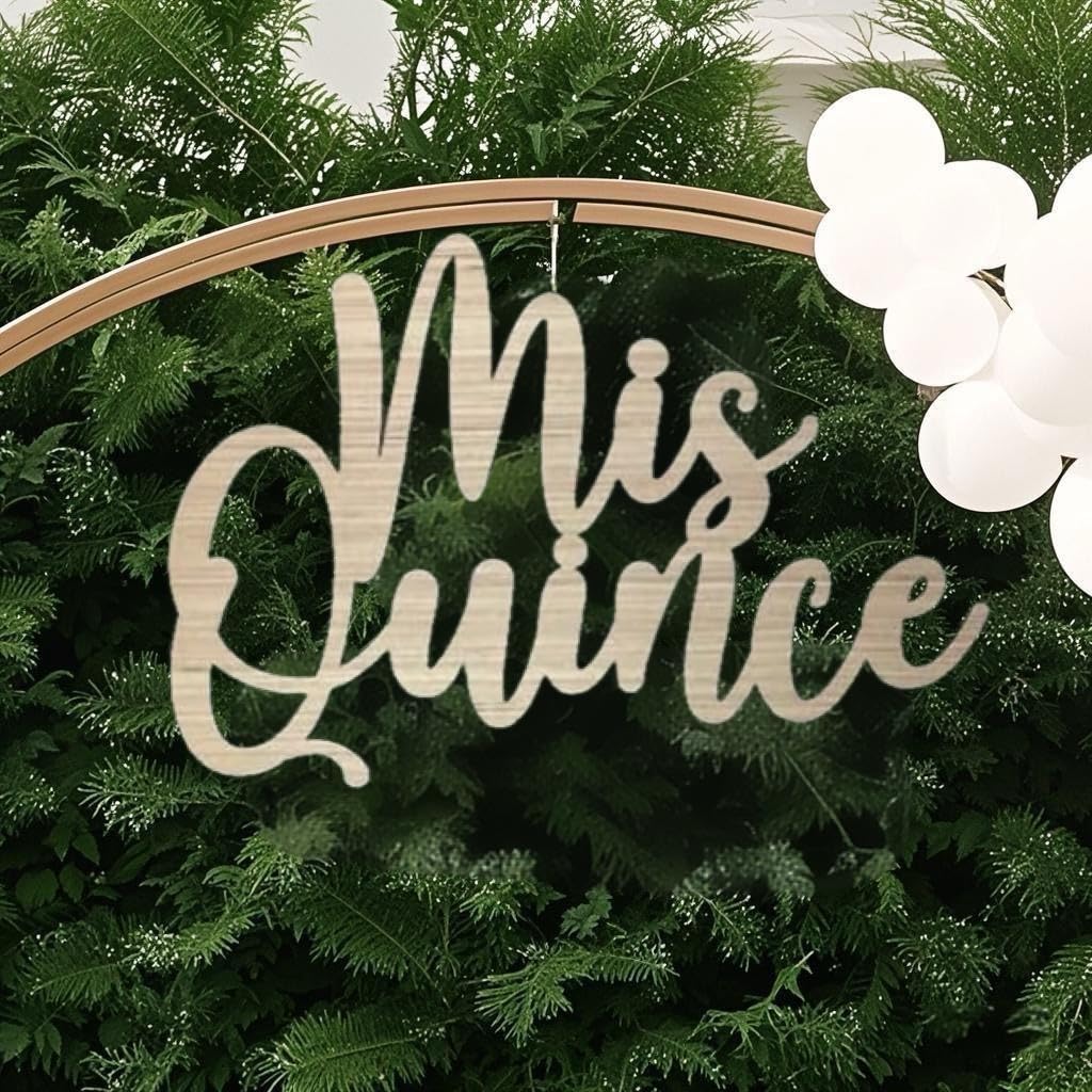 Mis Sign Wlropted Mis Quince Sign for Backdrop - Wooden Quinceanera Birthday ...