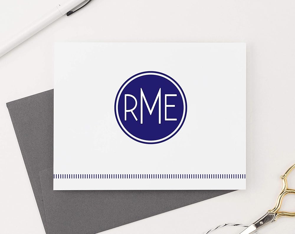 Classic Monogram Stationary Set, Personalized Stationary