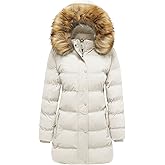 WenVen Women's Winter Long Puffer Coat Parka Jacket with Faux Fur Removable Hood