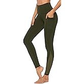 AFITNE Women’s High Waist Mesh Yoga Leggings with Side Pockets, Tummy Control Workout Squat-Proof Yoga Pants